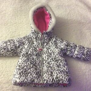 NWOT Carter's Leopard Puffer Coat Size 12M